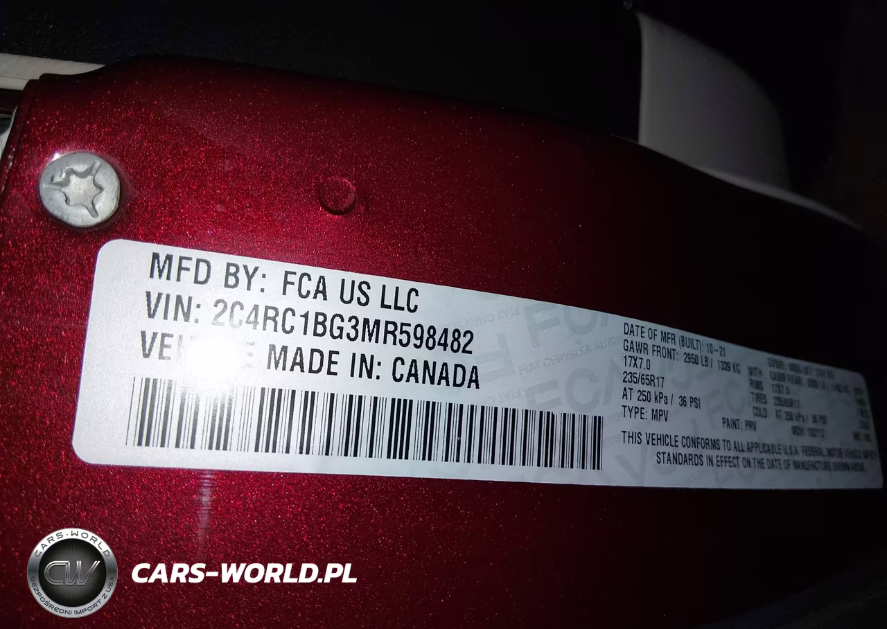 2021 Chrysler Pacifica Touring L VIN:2C4RC1BG3MR598482 - 9