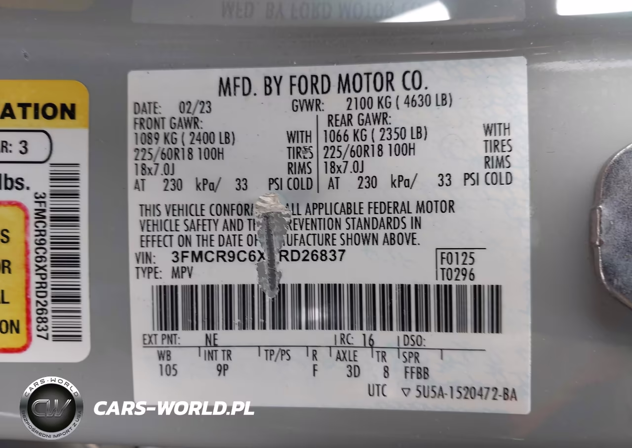 2023 Ford Bronco Sport Outer Banks VIN:3FMCR9C6XPRD26837 - 9