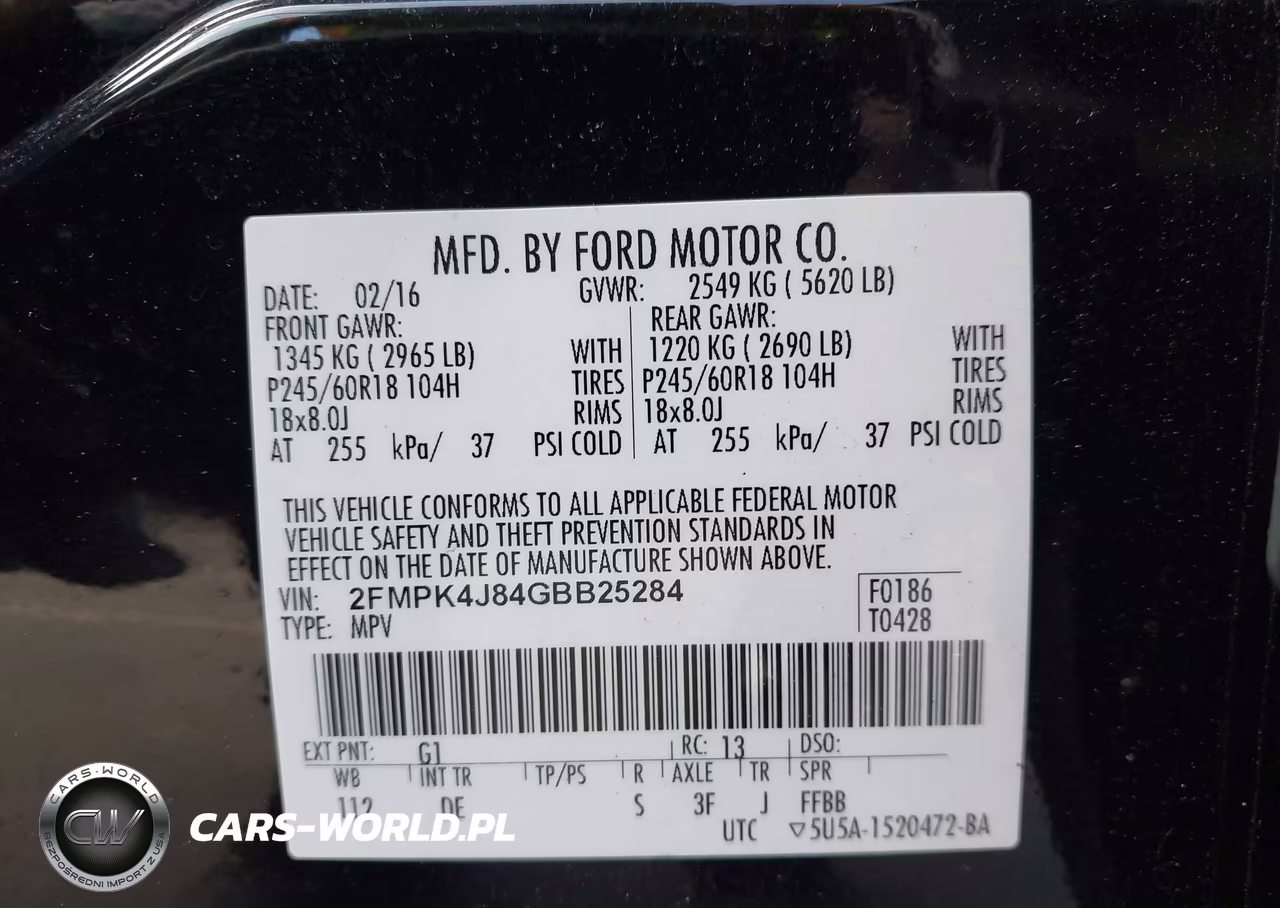 2016 Ford Edge Sel VIN:2FMPK4J84GBB25284 - 9