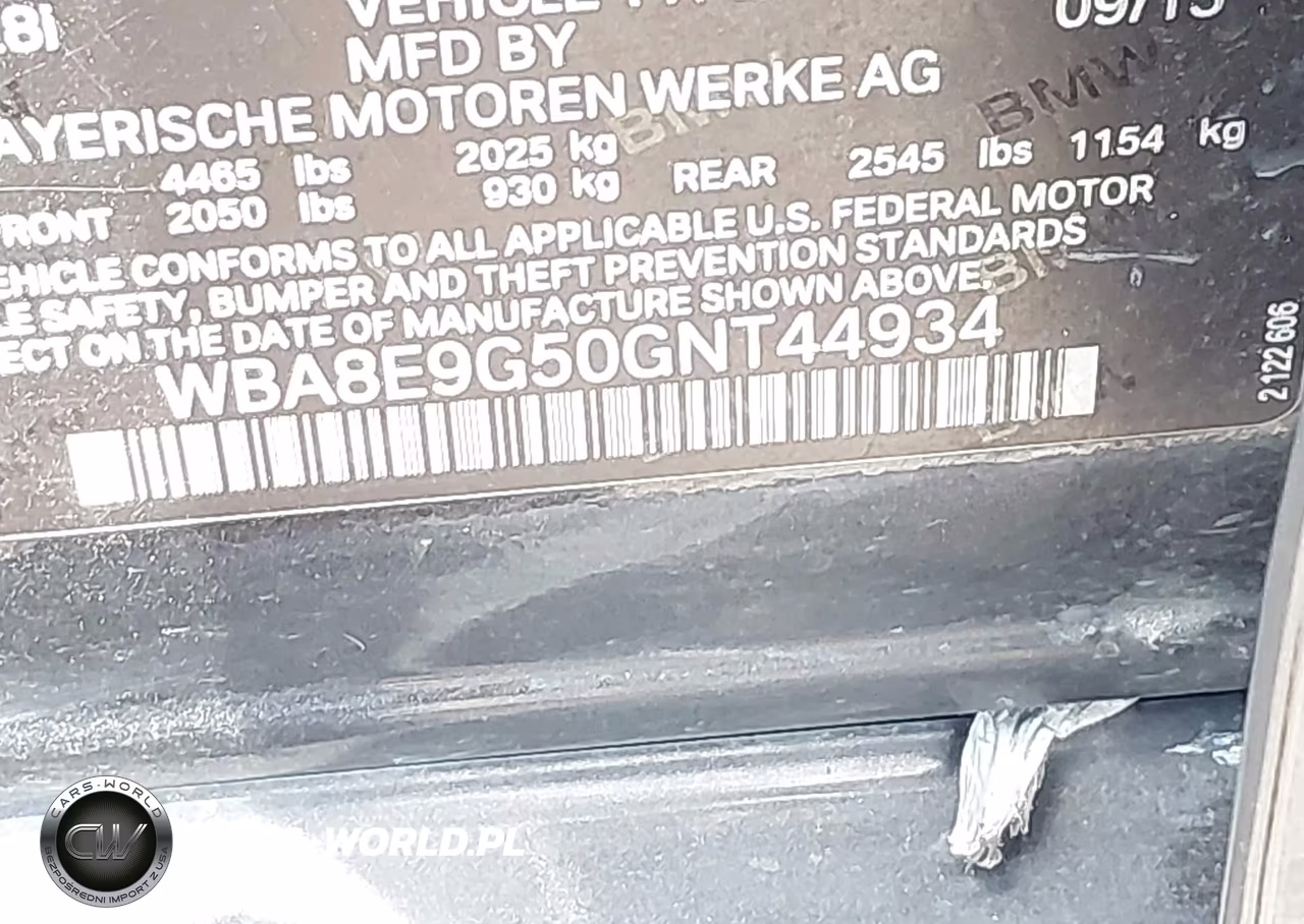 2016 BMW 328I VIN:WBA8E9G50GNT44934 - 9