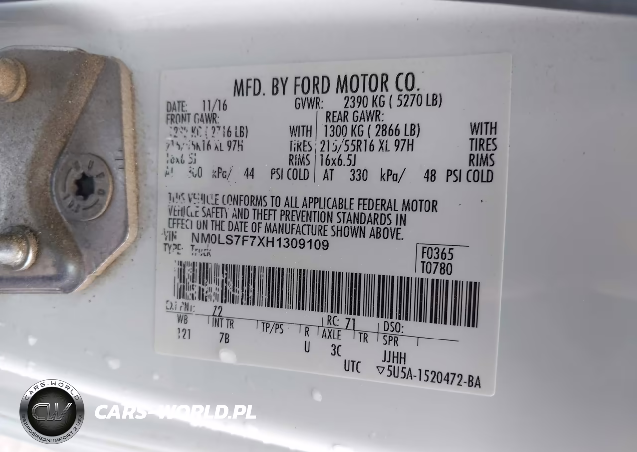 2017 Ford Transit Connect Xlt VIN:NM0LS7F7XH1309109 - 9