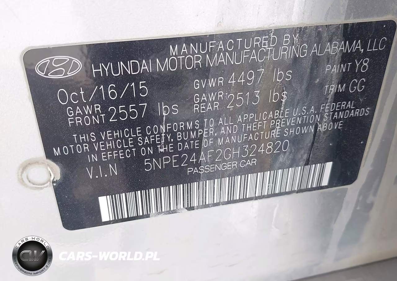 2016 Hyundai Sonata Se VIN:5NPE24AF2GH324820 - 9