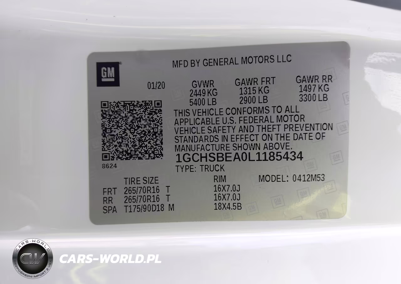 2020 Chevrolet Colorado 2Wd Long Box Wt VIN:1GCHSBEA0L1185434 - 9