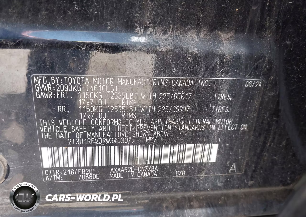 2024 Toyota Rav4 Le VIN:2T3H1RFV3RW340307 - 9