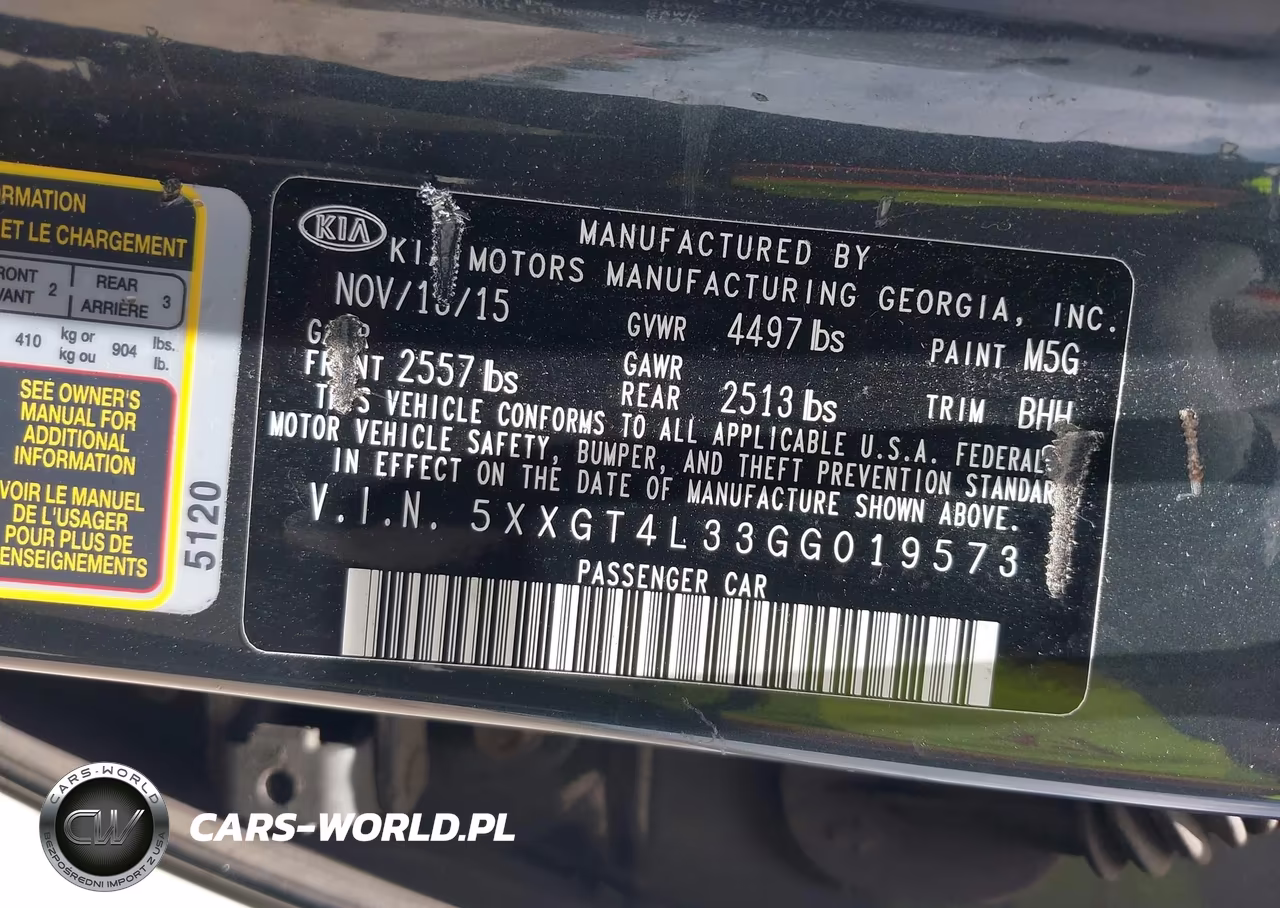 2016 Kia Optima Lx VIN:5XXGT4L33GG019573 - 9