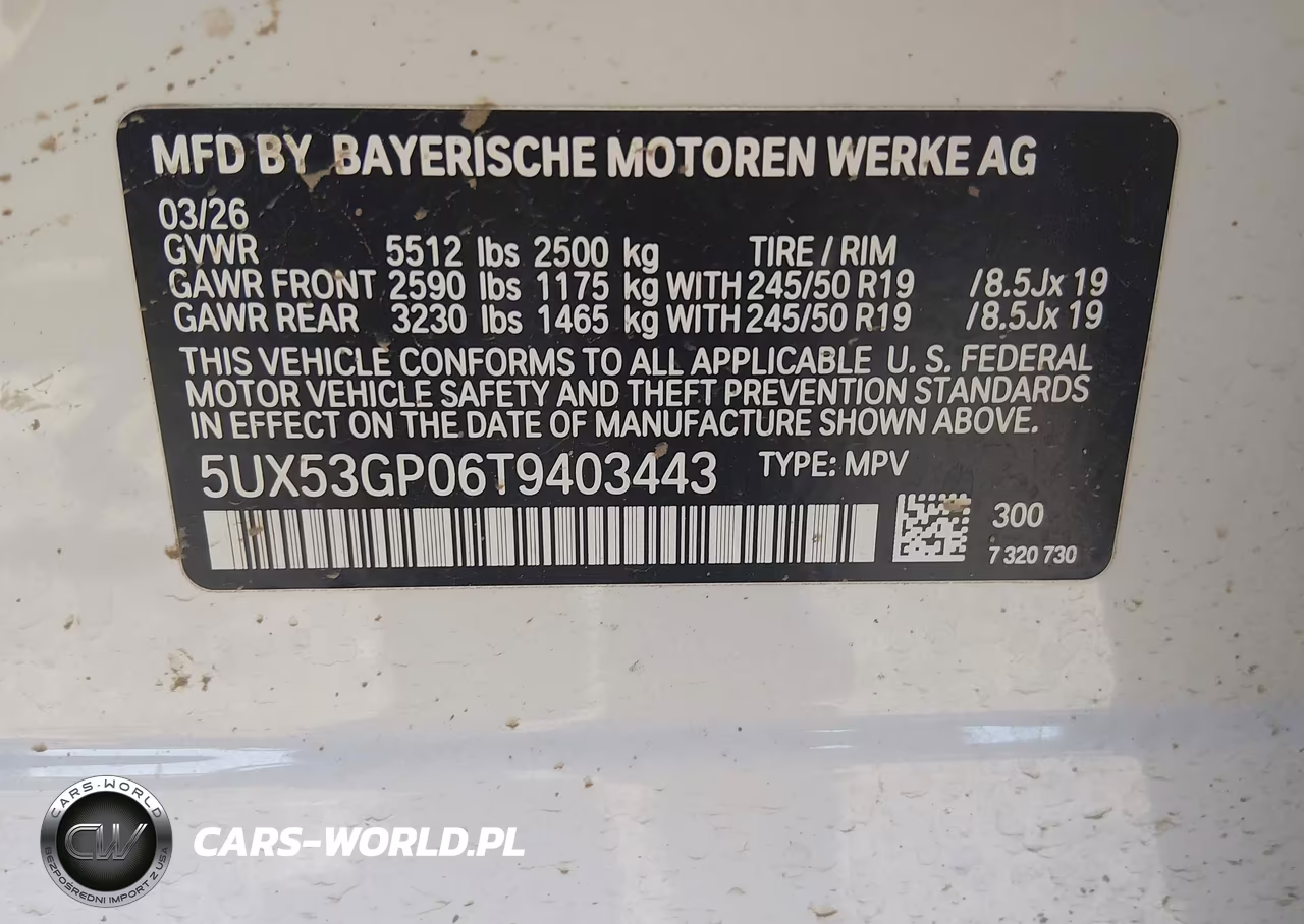 2026 BMW X3 30 xDrive VIN:5UX53GP06T9403443 - 9