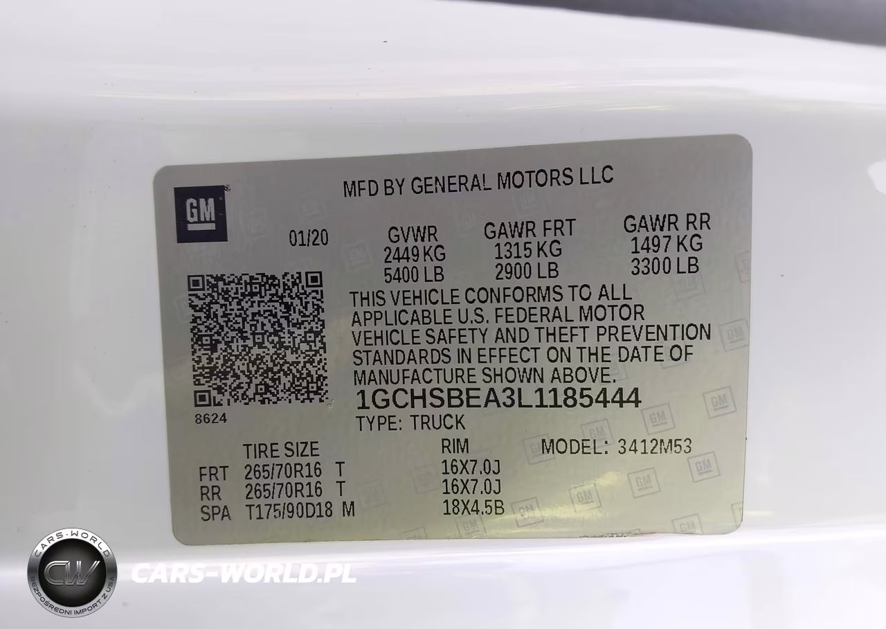 2020 Chevrolet Colorado 2Wd Long Box Wt VIN:1GCHSBEA3L1185444 - 9