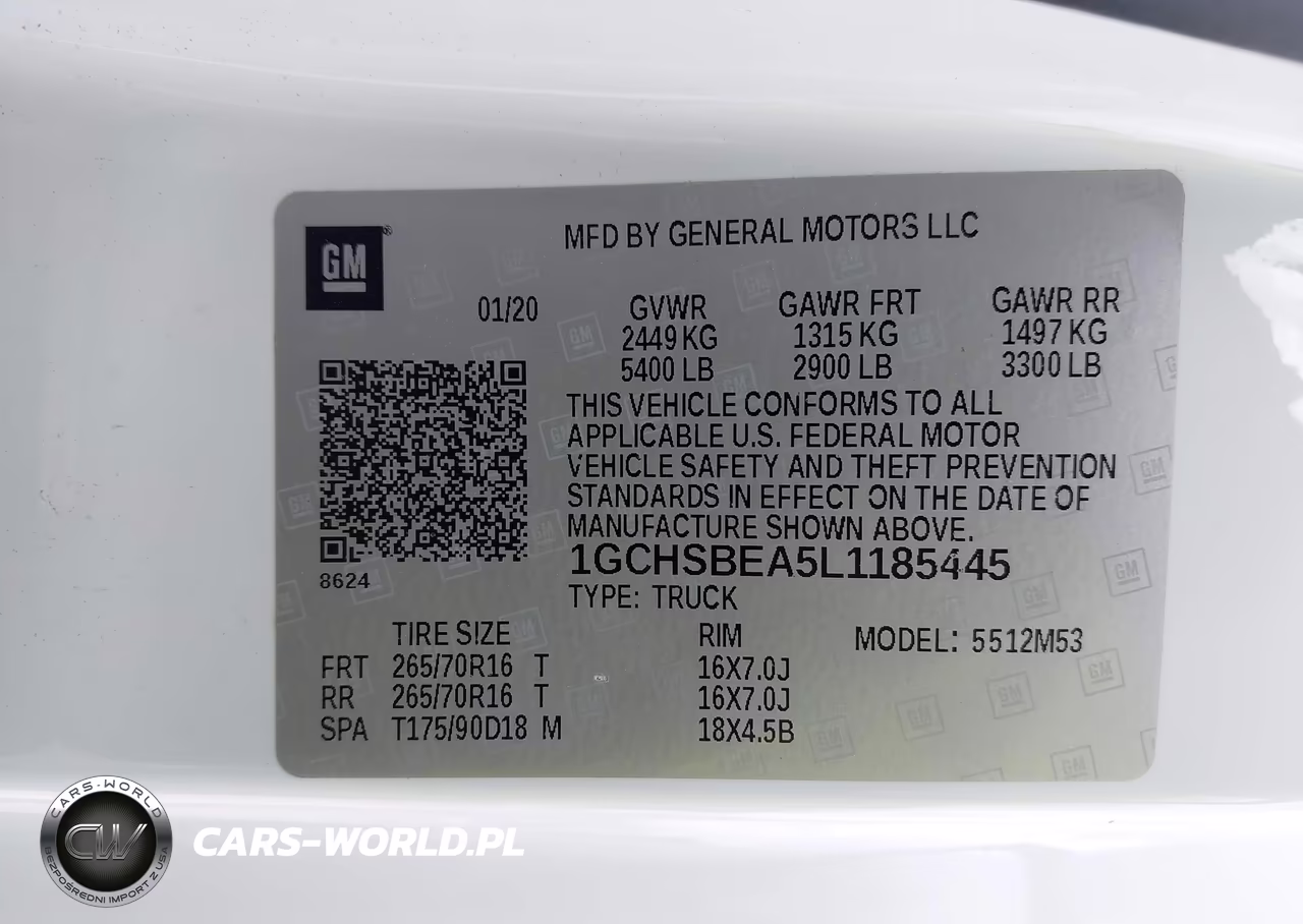 2020 Chevrolet Colorado 2Wd Long Box Wt VIN:1GCHSBEA5L1185445 - 9