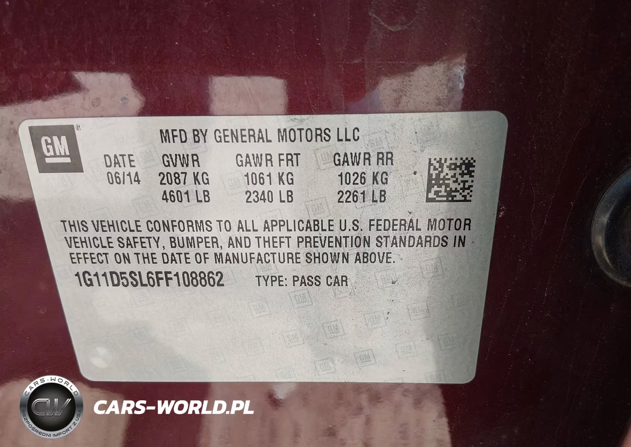 2015 Chevrolet Malibu 2Lt VIN:1G11D5SL6FF108862 - 9