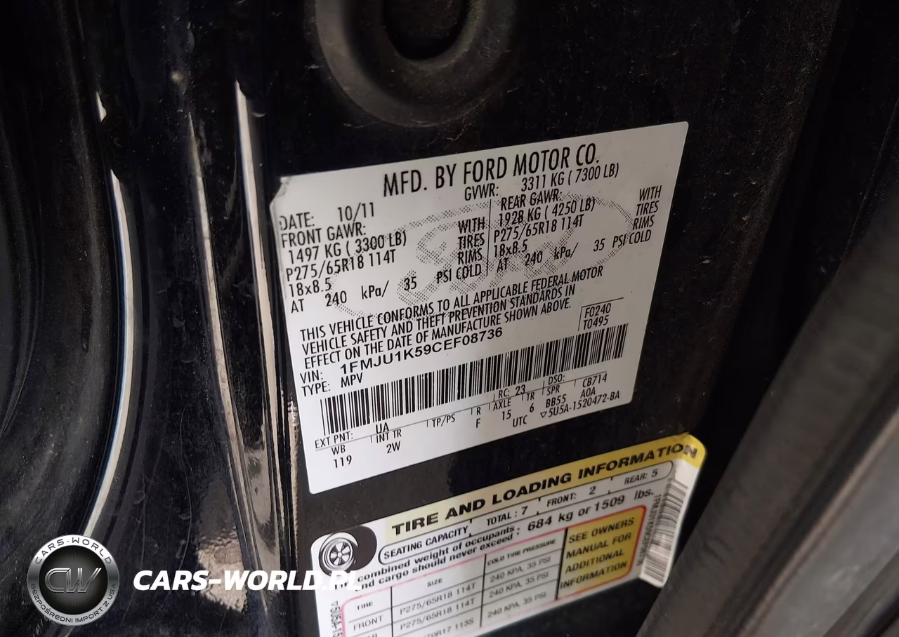 2012 Ford Expedition Limited VIN:1FMJU1K59CEF08736 - 9