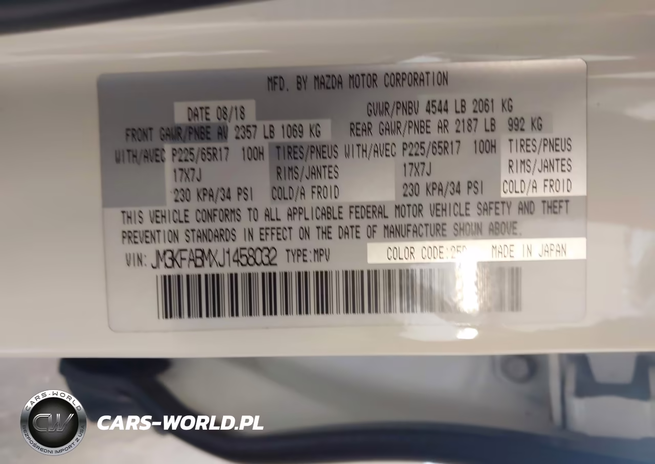 2018 Mazda Cx-5 Sport VIN:JM3KFABMXJ1458032 - 9