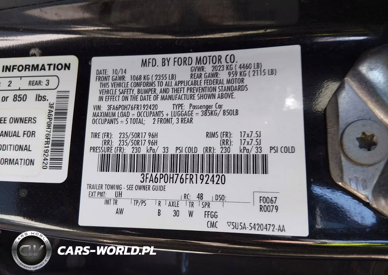 2015 Ford Fusion Se VIN:3FA6P0H76FR192420 - 9