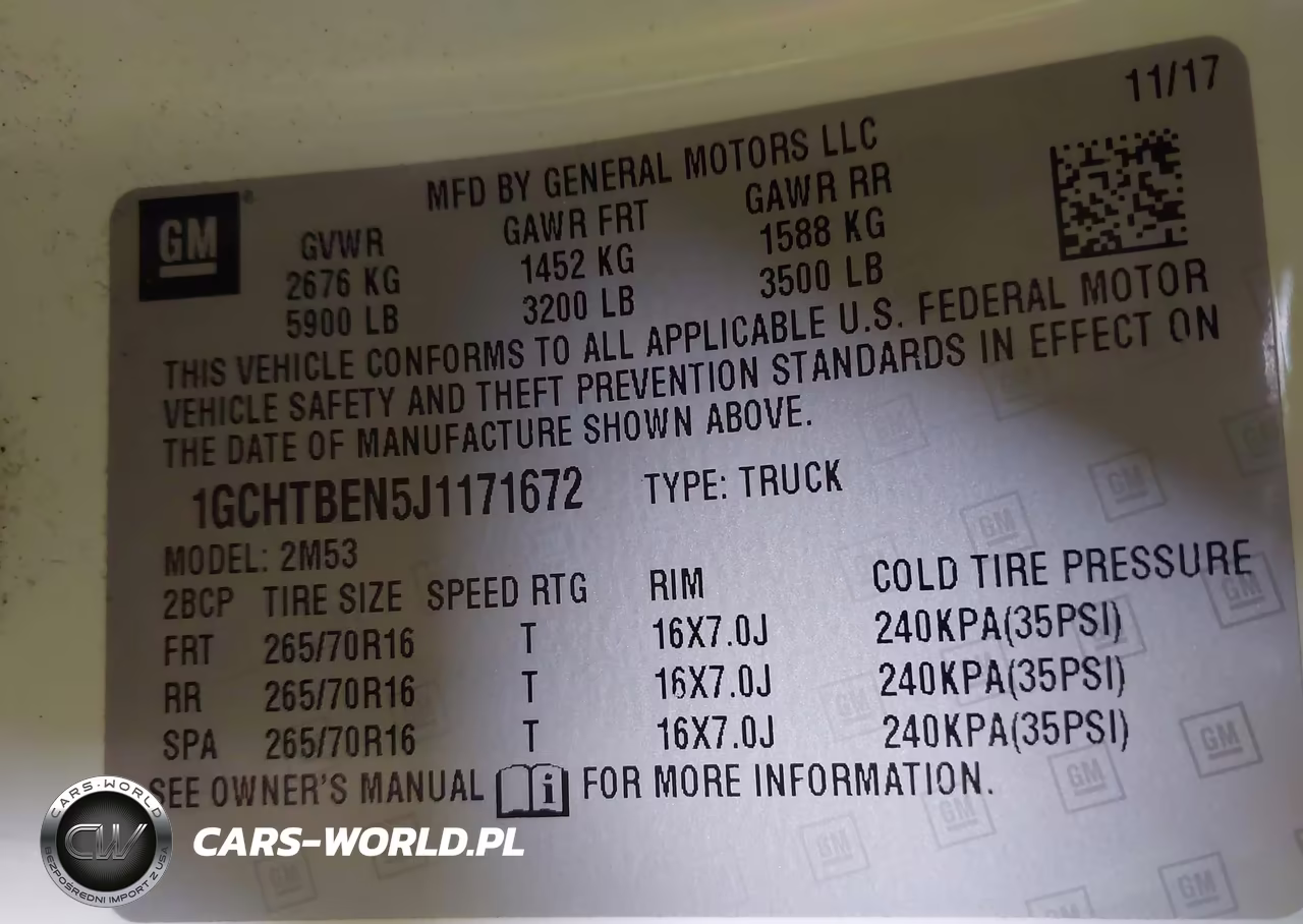 2018 Chevrolet Colorado Wt VIN:1GCHTBEN5J1171672 - 9