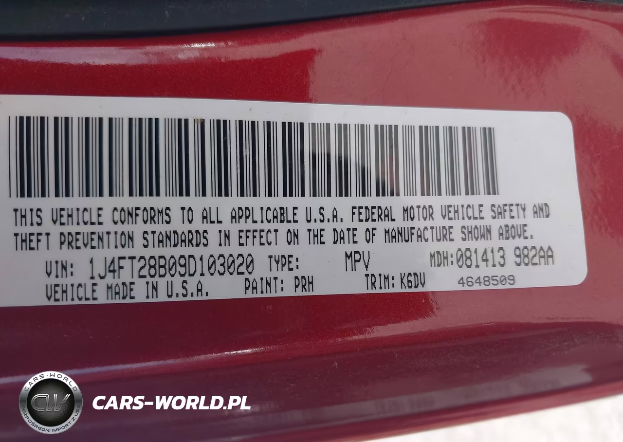 2009 Jeep Patriot Sport VIN:1J4FT28B09D103020 - 9