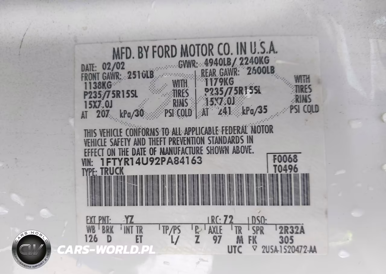 2002 Ford Ranger Edge-Tremor-Xl-Xlt VIN:1FTYR14U92PA84163 - 9