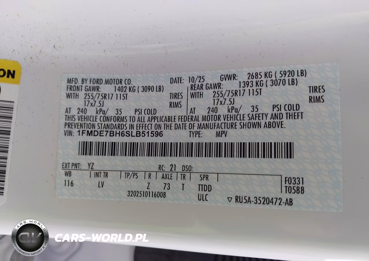 2025 Ford Bronco Big Bend VIN:1FMDE7BH6SLB51596 - 9