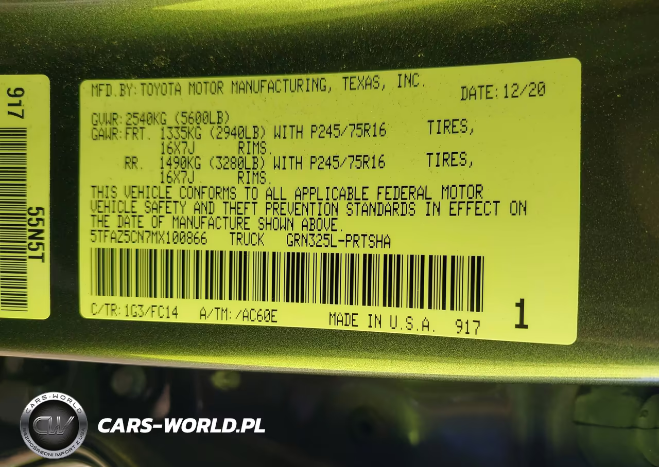 2021 Toyota Tacoma Sr5 V6 VIN:5TFAZ5CN7MX100866 - 9