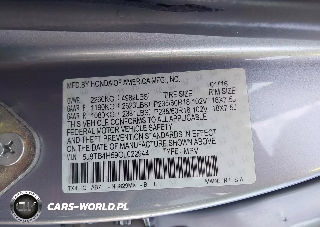 2016 Acura Rdx Technology Acurawatch Plus Packages-Technology Package VIN:5J8TB4H59GL022944 - 9
