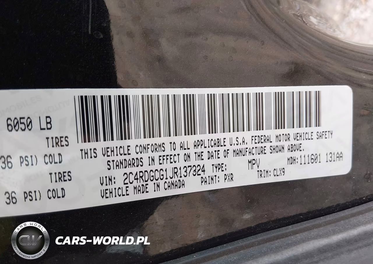 2018 Dodge Grand Caravan Sxt VIN:2C4RDGCG1JR137324 - 9