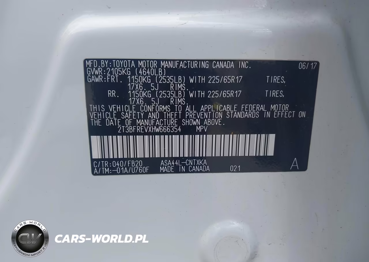 2017 Toyota Rav4 Le VIN:2T3BFREVXHW666354 - 9