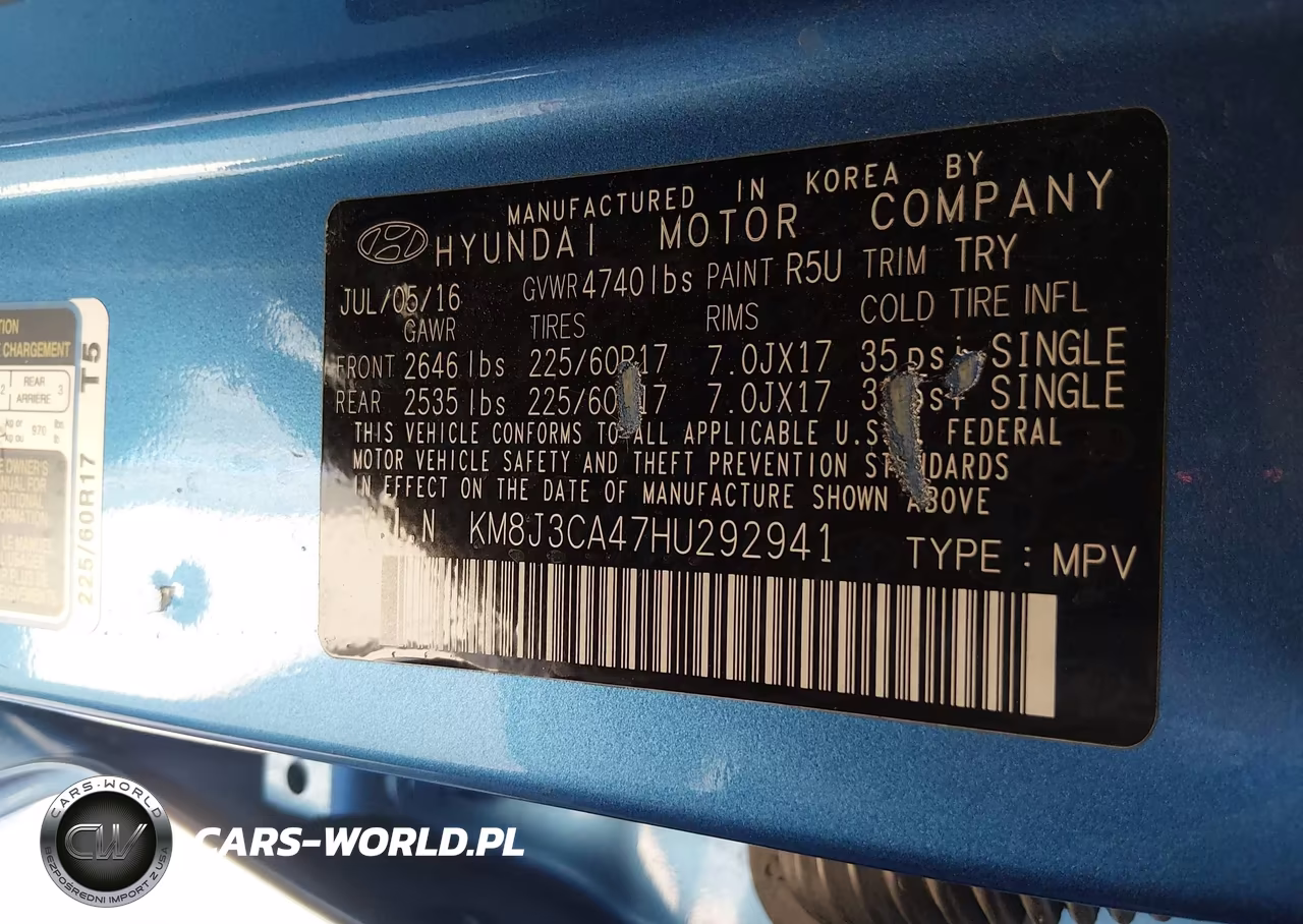 2017 Hyundai Tucson Se VIN:KM8J3CA47HU292941 - 9
