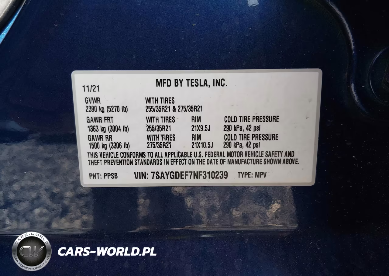 2022 Tesla Model Y Performance Dual Motor All-Wheel Drive VIN:7SAYGDEF7NF310239 - 9