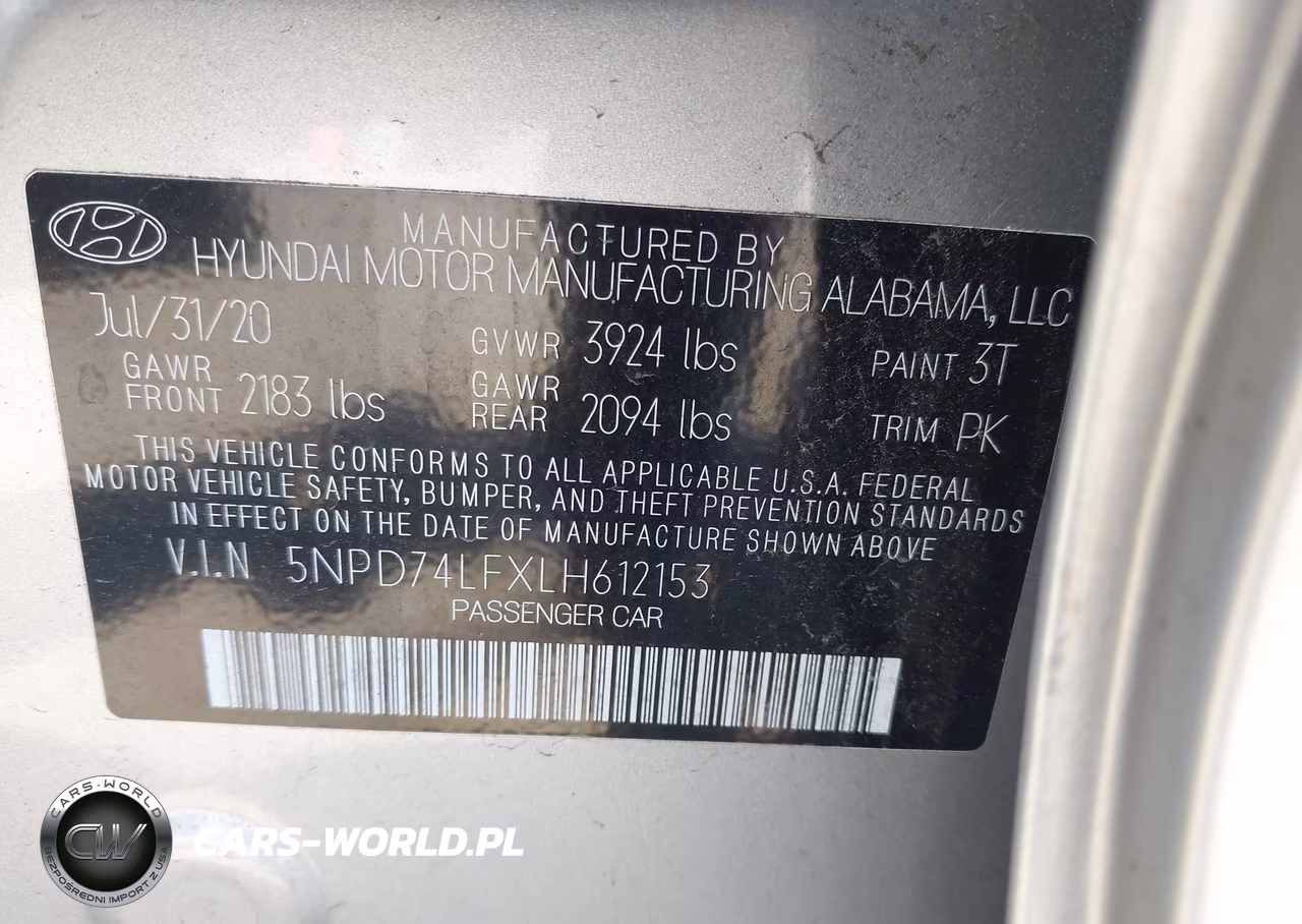 2020 Hyundai Elantra Se VIN:5NPD74LFXLH612153 - 9