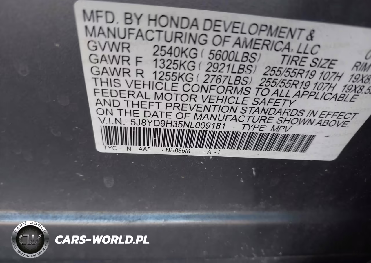 2022 Acura Mdx Standard VIN:5J8YD9H35NL009181 - 9
