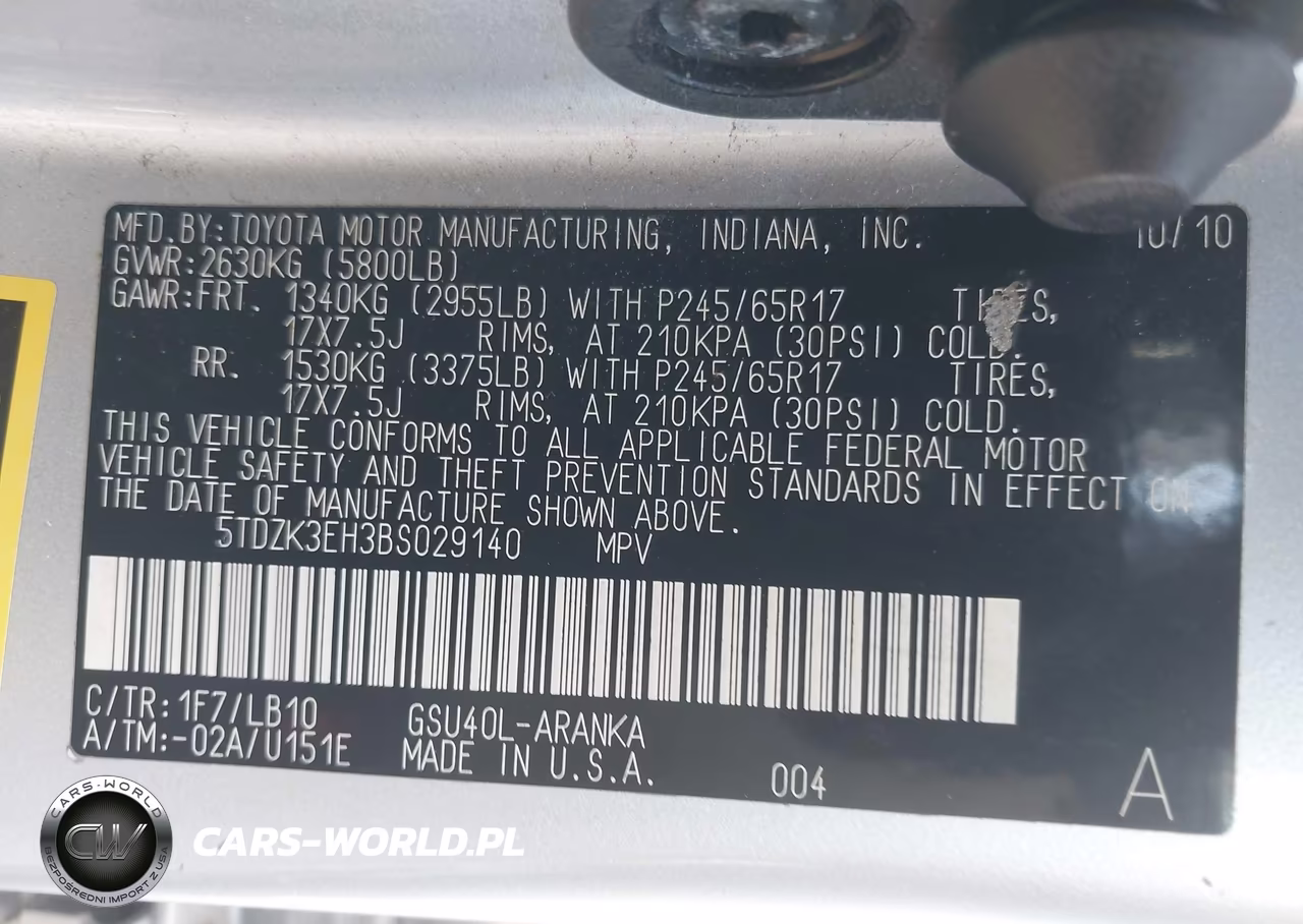 2011 Toyota Highlander Se V6 VIN:5TDZK3EH3BS029140 - 9