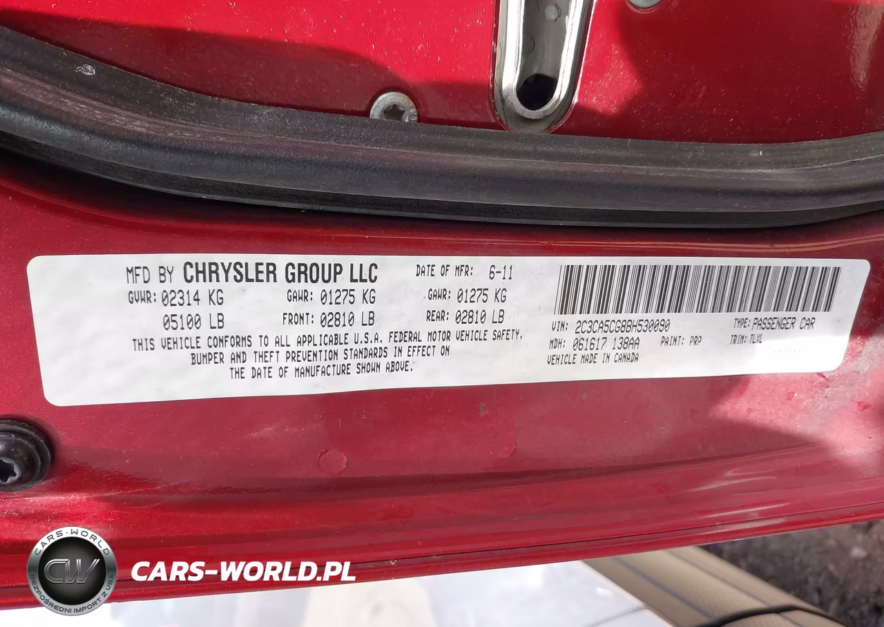 2011 Chrysler 300 Limited VIN:2C3CA5CG8BH530090 - 9
