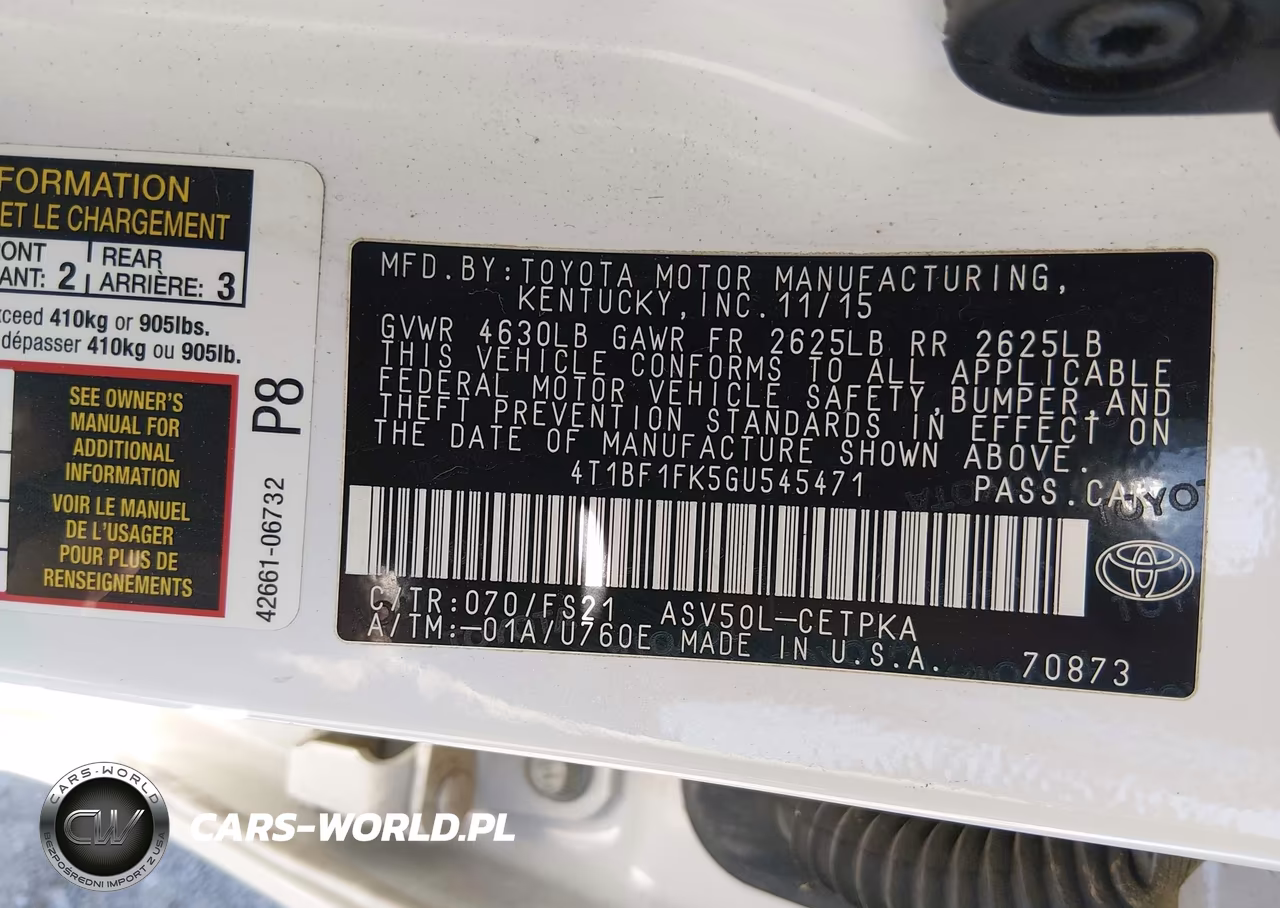 2016 Toyota Camry Se VIN:4T1BF1FK5GU545471 - 9