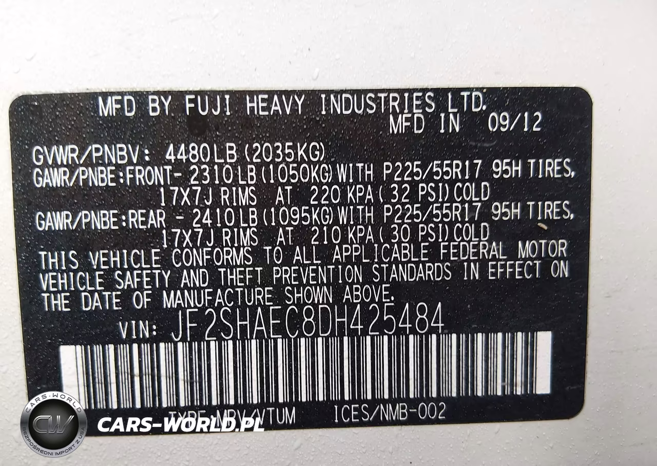 2013 Subaru Forester 2.5X Limited VIN:JF2SHAEC8DH425484 - 9