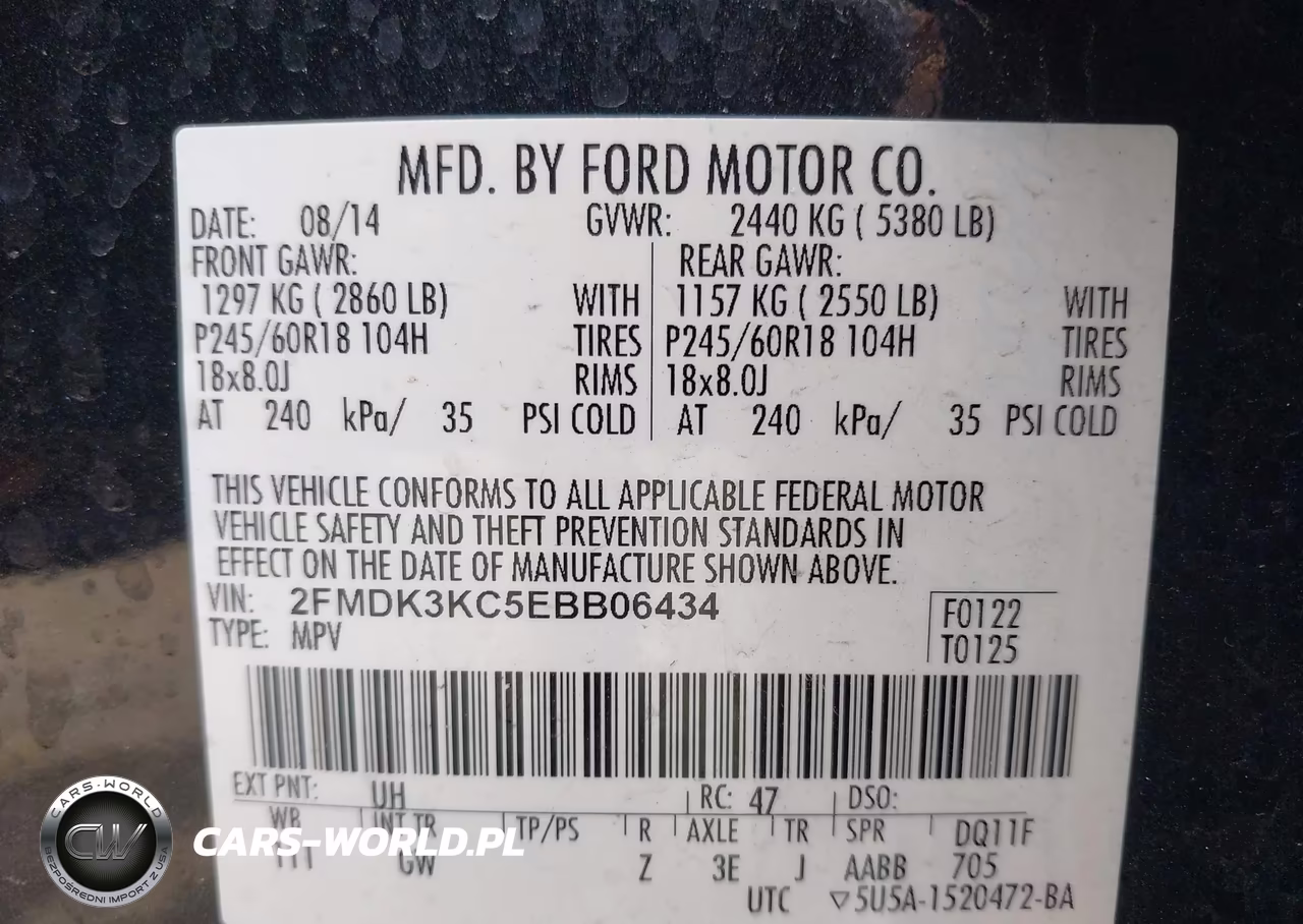 2014 Ford Edge Limited VIN:2FMDK3KC5EBB06434 - 9