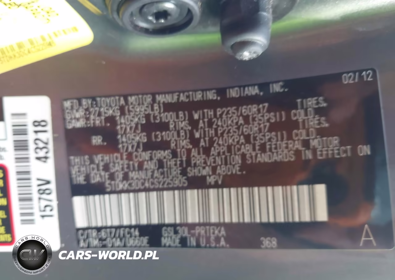 2012 Toyota Sienna Le V6 8 Passenger VIN:5TDKK3DC4CS225905 - 9