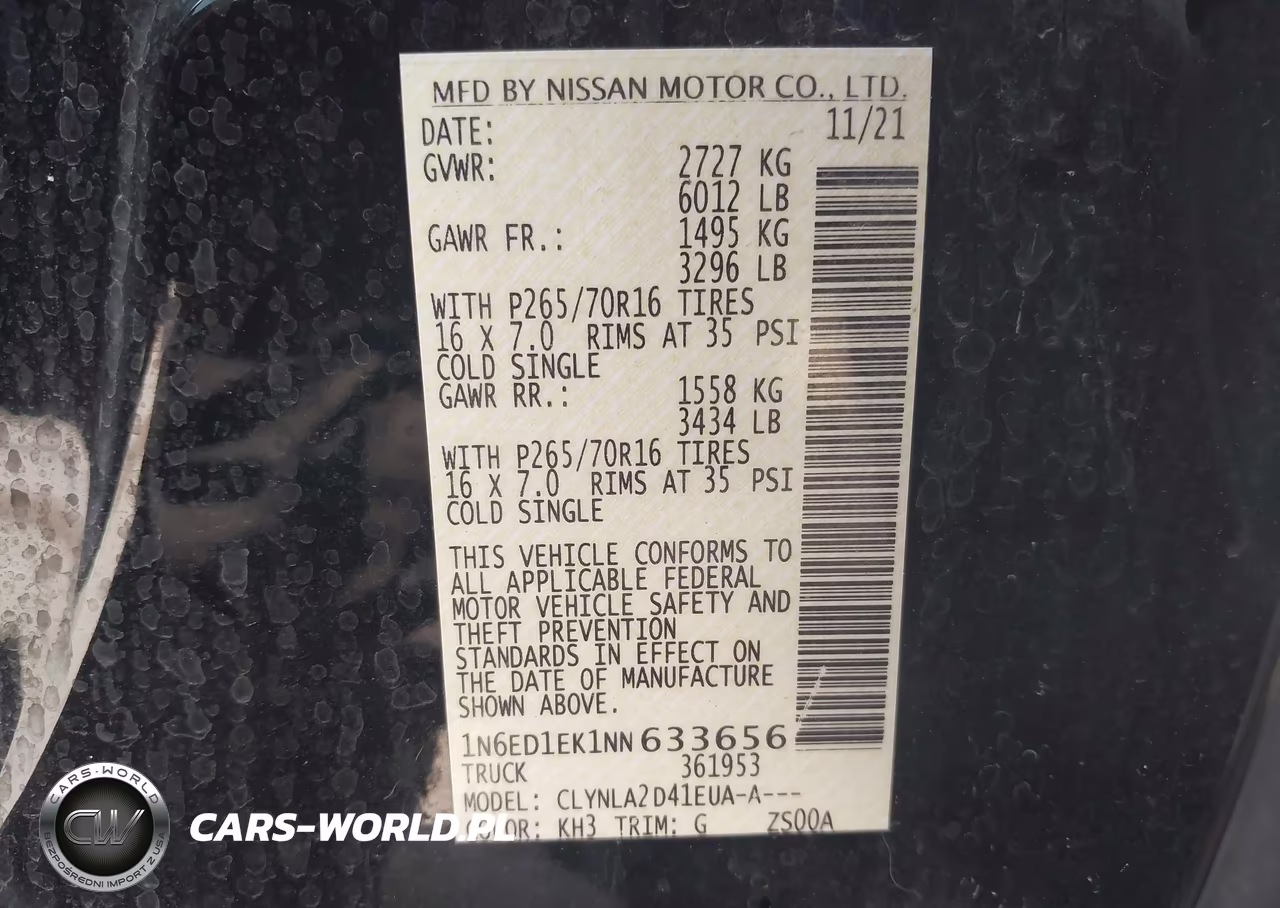 2022 Nissan Frontier S 4X4 VIN:1N6ED1EK1NN633656 - 9