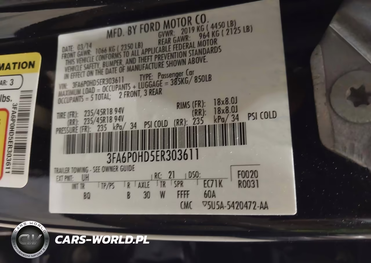 2014 Ford Fusion Se VIN:3FA6P0HD5ER303611 - 9