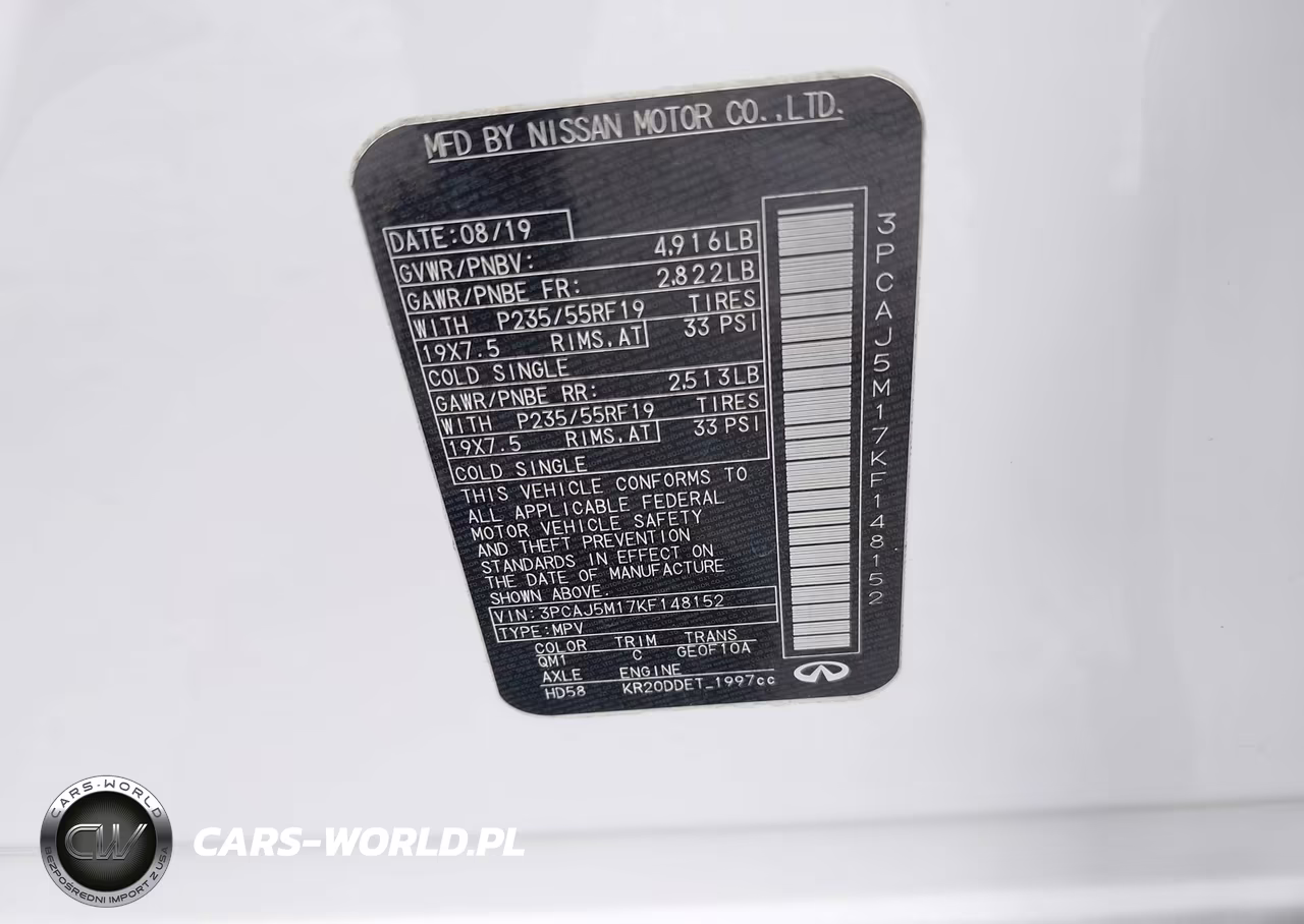 2019 Infiniti Qx50 Luxe VIN:3PCAJ5M17KF148152 - 9