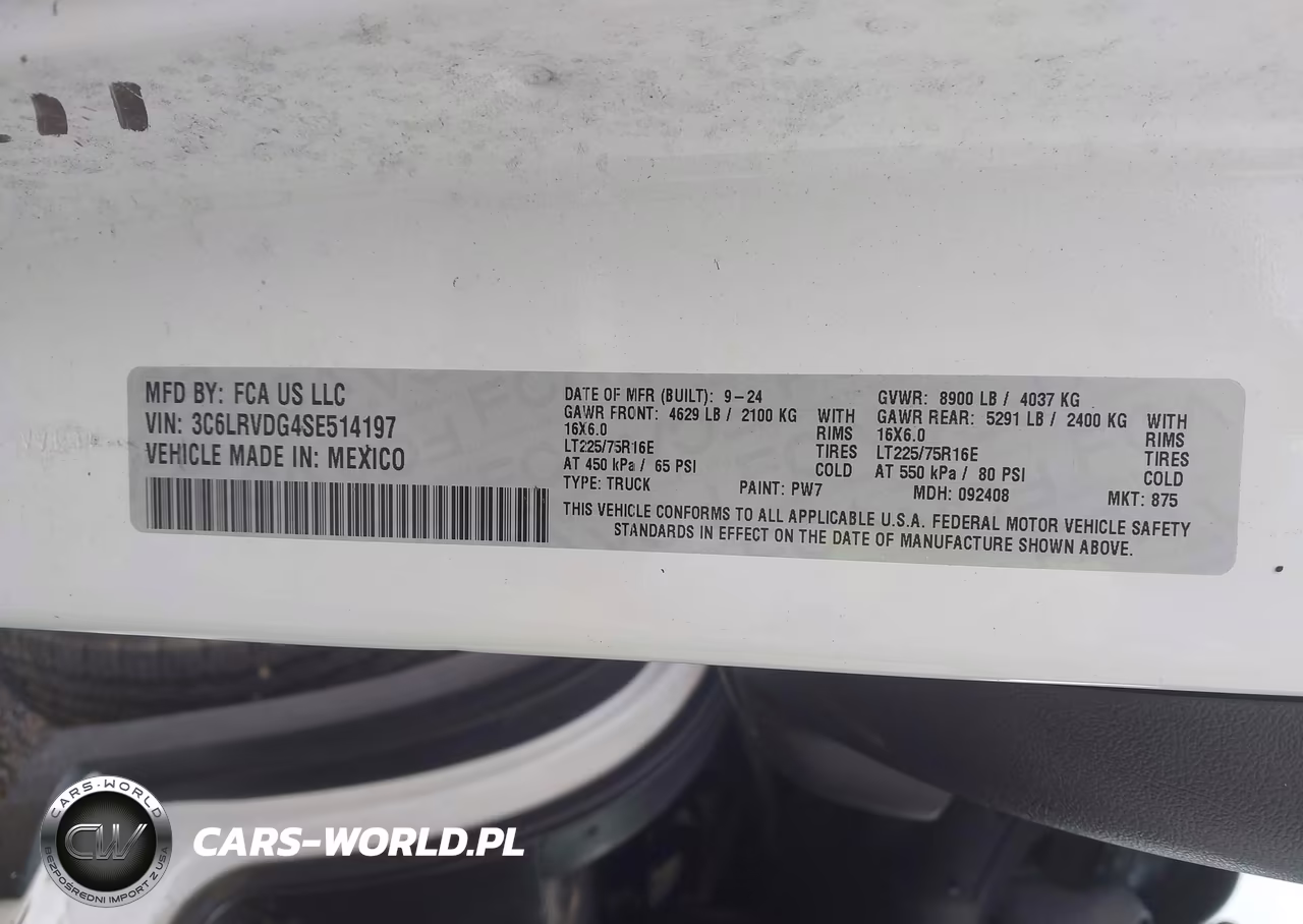 2025 Ram Promaster 2500 Tradesman High Roof 159 Wb W-Pass Seat VIN:3C6LRVDG4SE514197 - 9