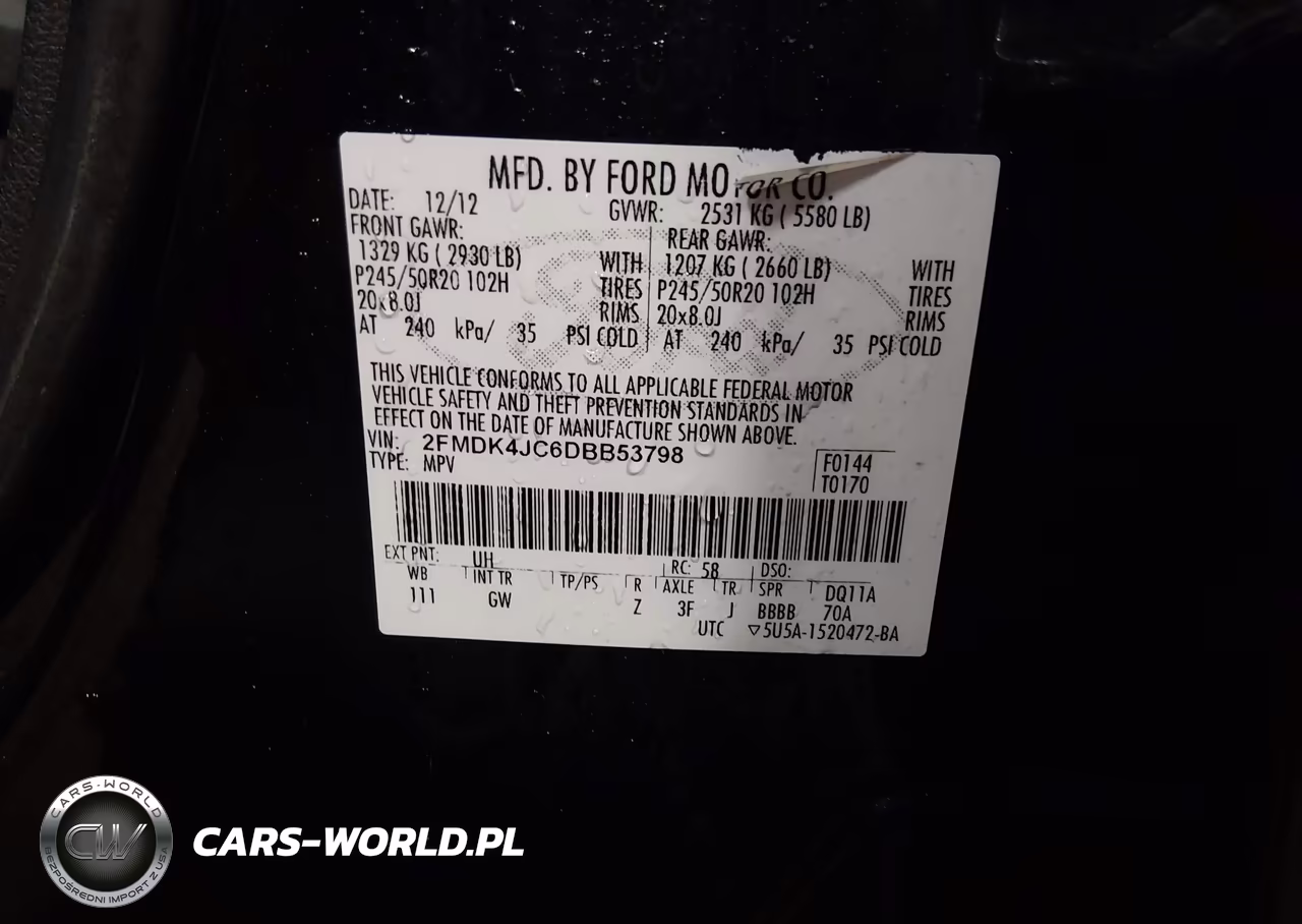 2013 Ford Edge Sel VIN:2FMDK4JC6DBB53798 - 9