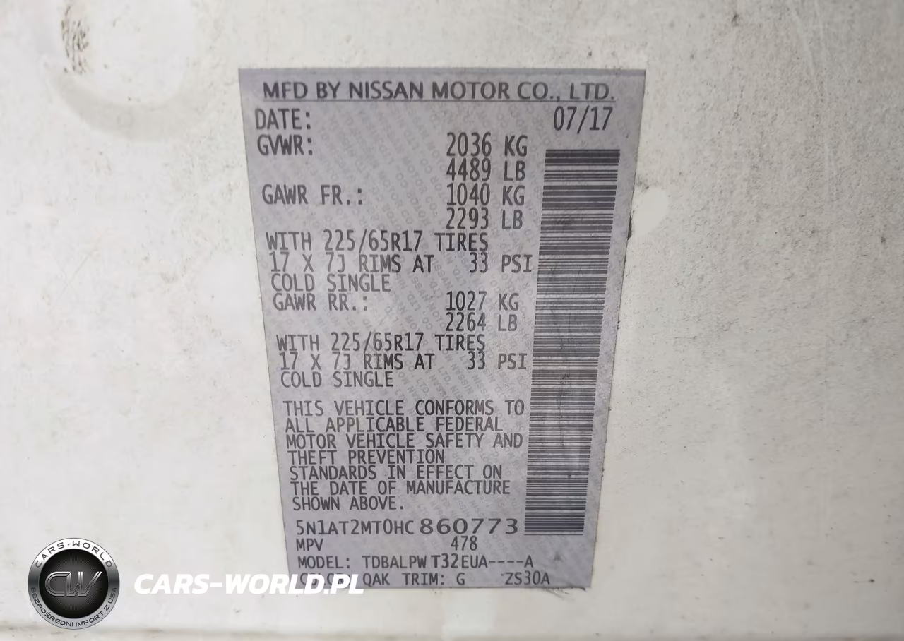 2017 Nissan Rogue S VIN:5N1AT2MT0HC860773 - 9