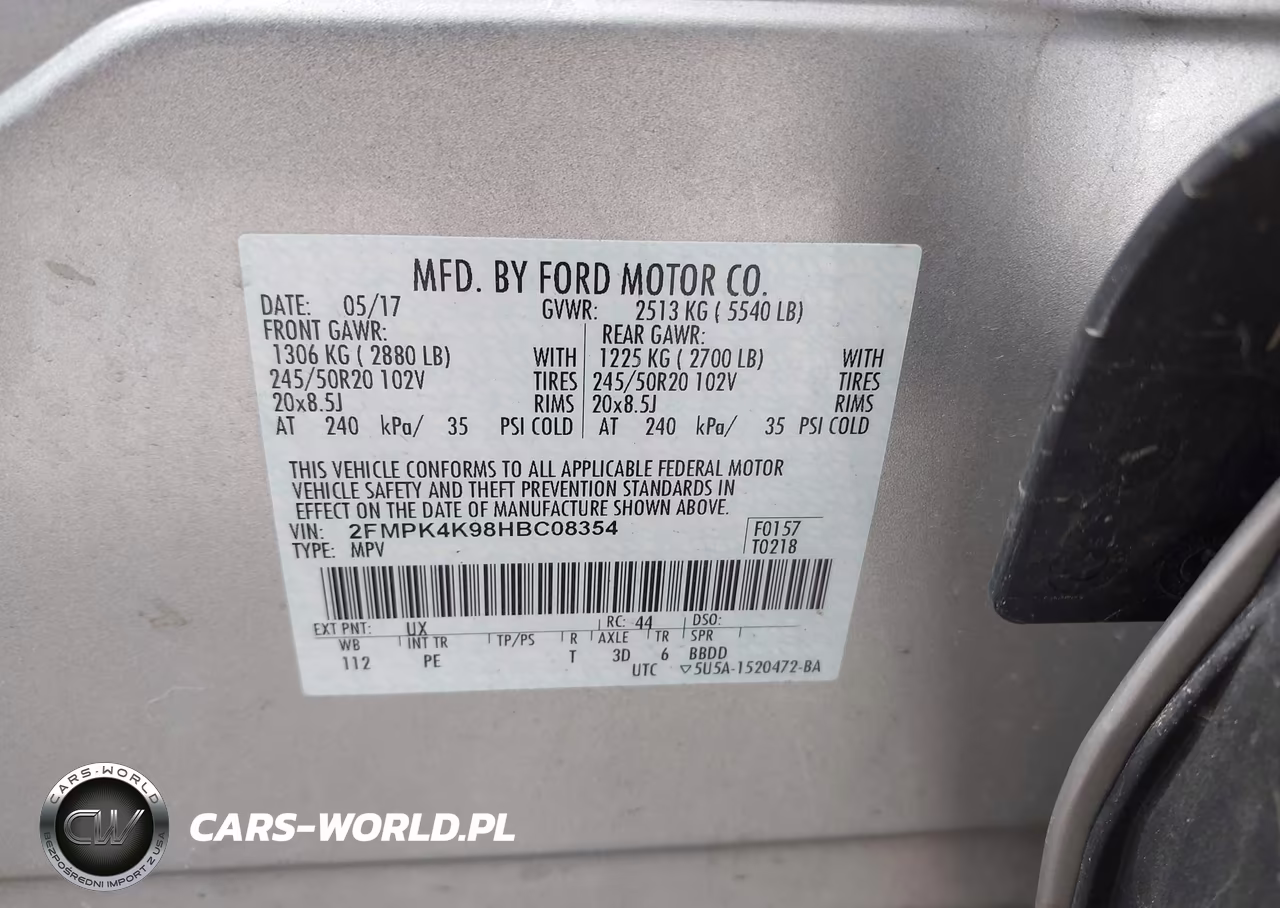 2017 Ford Edge Titanium VIN:2FMPK4K98HBC08354 - 9