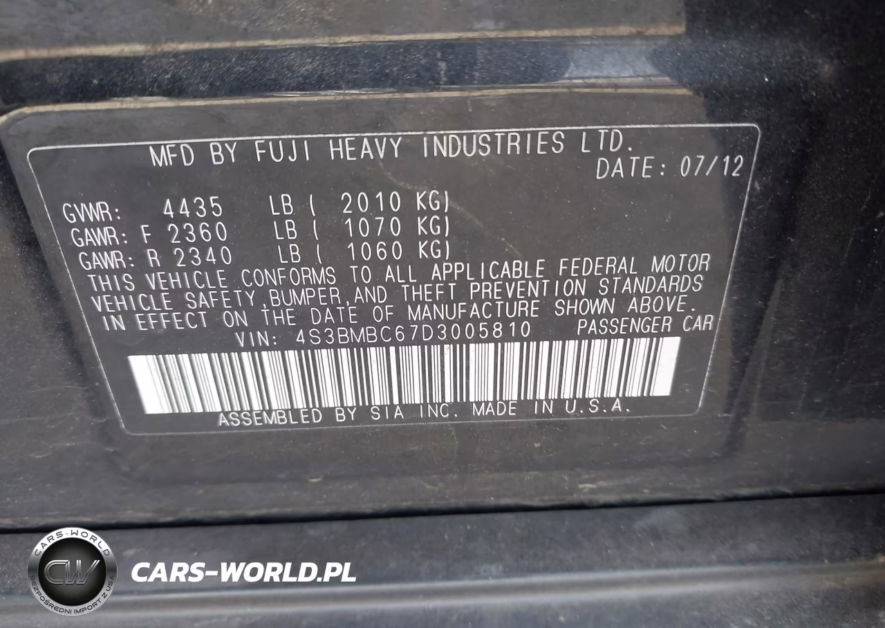 2013 Subaru Legacy 2.5I Premium VIN:4S3BMBC67D3005810 - 9