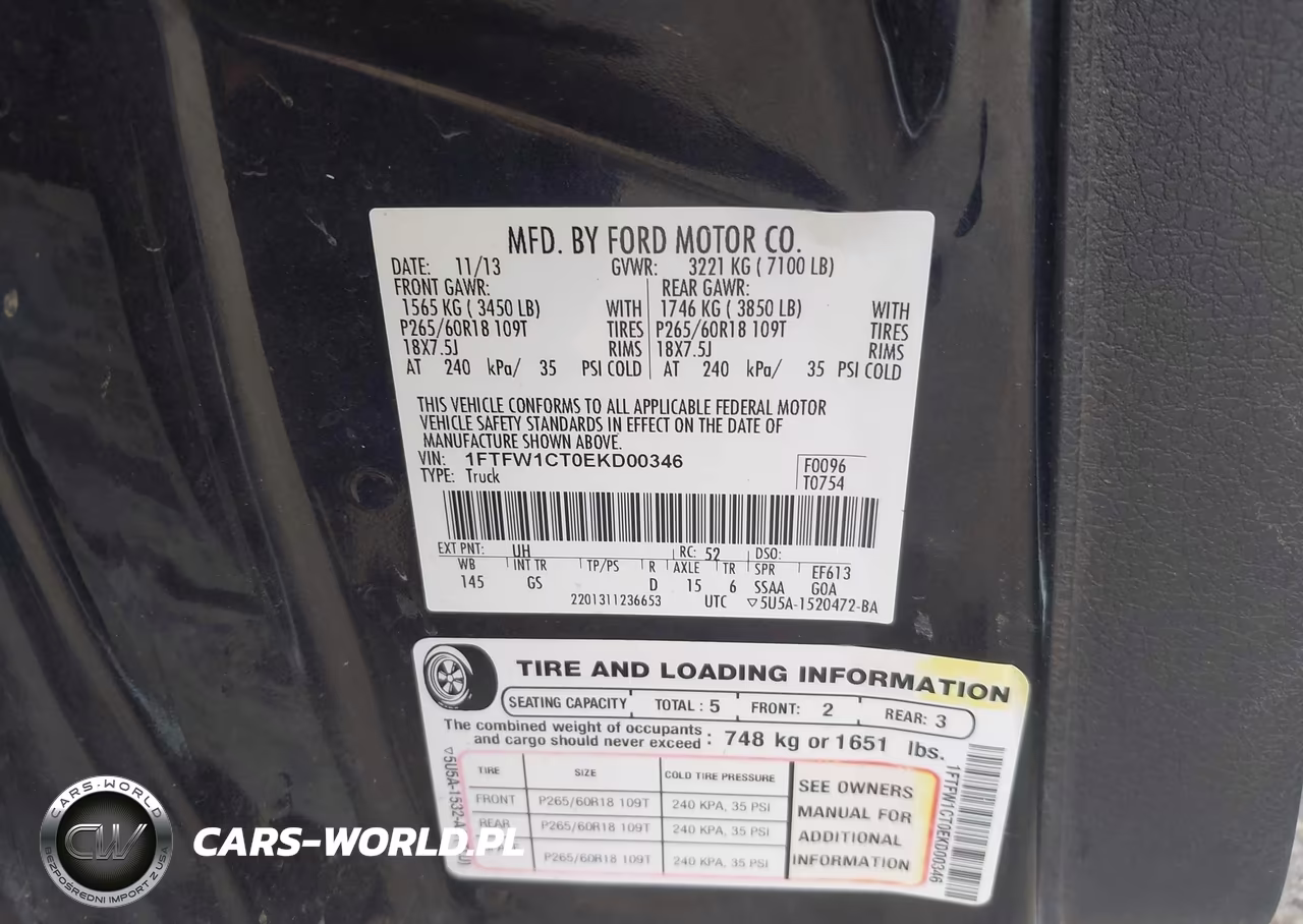 2014 Ford F-150 Xlt VIN:1FTFW1CT0EKD00346 - 9