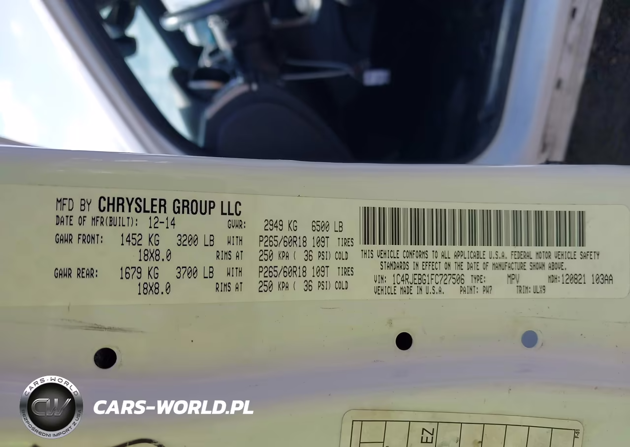 2015 Jeep Grand Cherokee Limited VIN:1C4RJEBG1FC727506 - 9