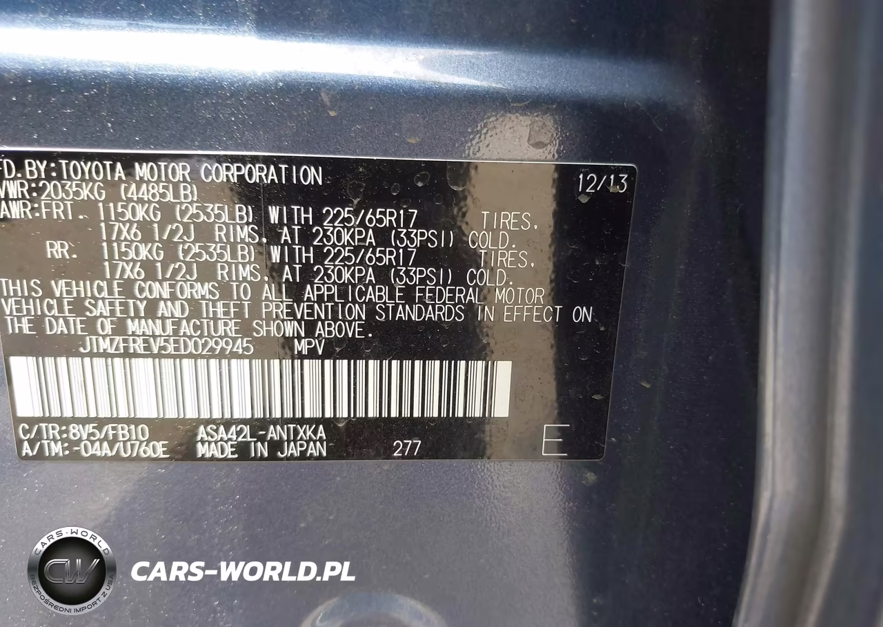 2014 Toyota Rav4 Le VIN:JTMZFREV5ED029945 - 9