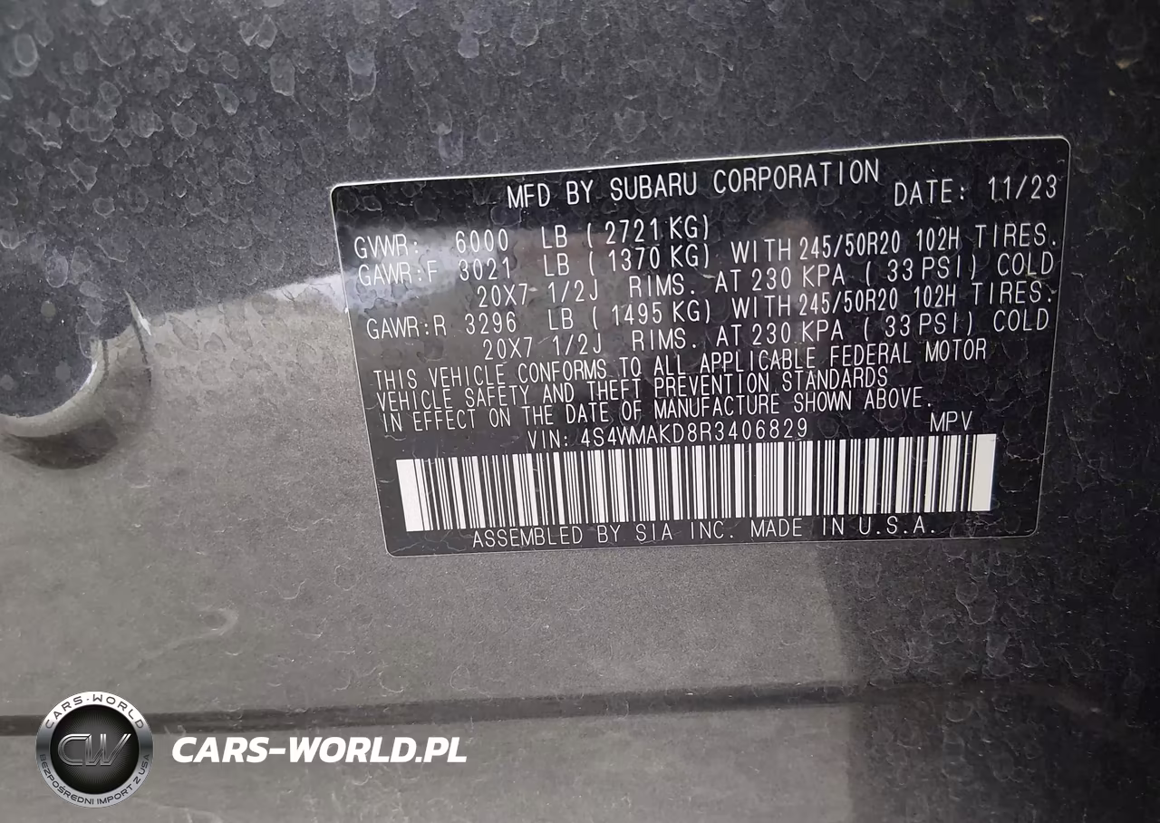 2024 Subaru Ascent Onyx Edition Limited 7-Passenger VIN:4S4WMAKD8R3406829 - 9