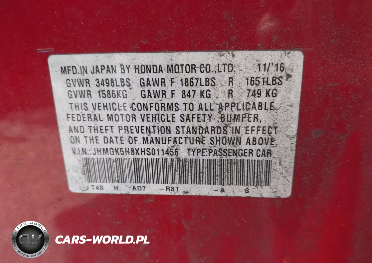 2017 Honda Fit Ex-L VIN:JHMGK5H8XHS011456 - 9