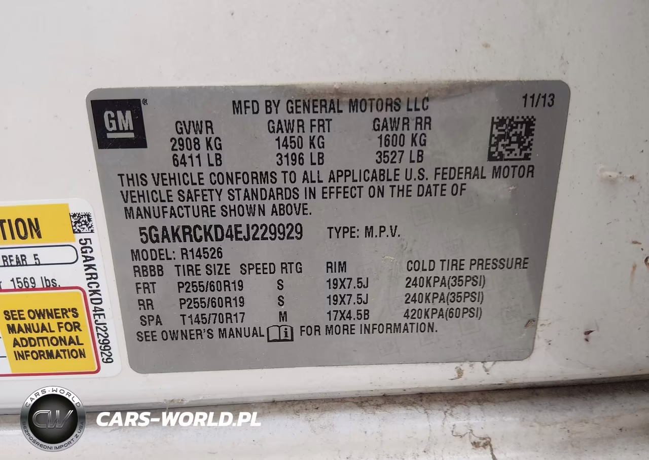 2014 Buick Enclave Premium VIN:5GAKRCKD4EJ229929 - 9