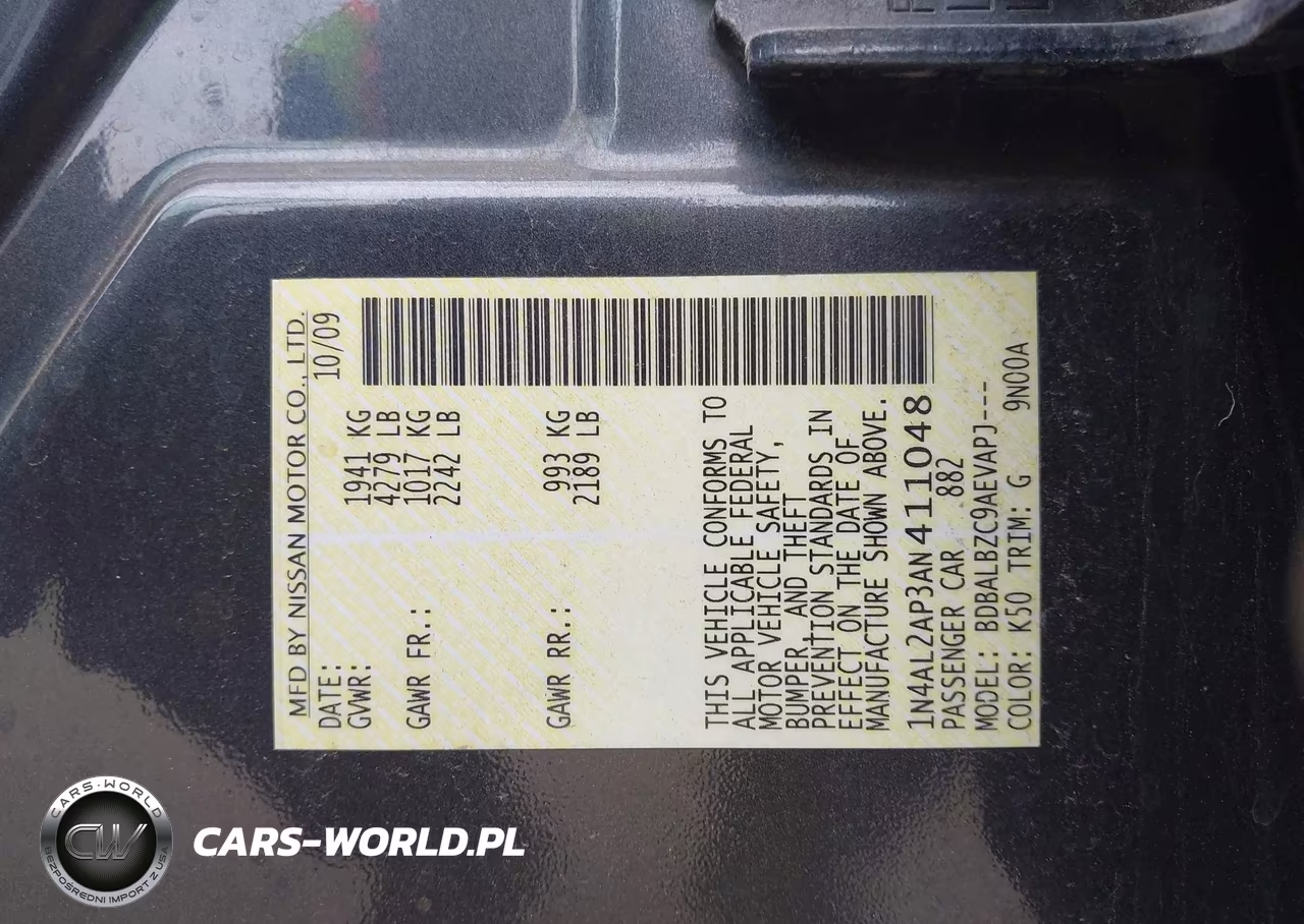 2010 Nissan Altima 2.5 S VIN:1N4AL2AP3AN411048 - 9