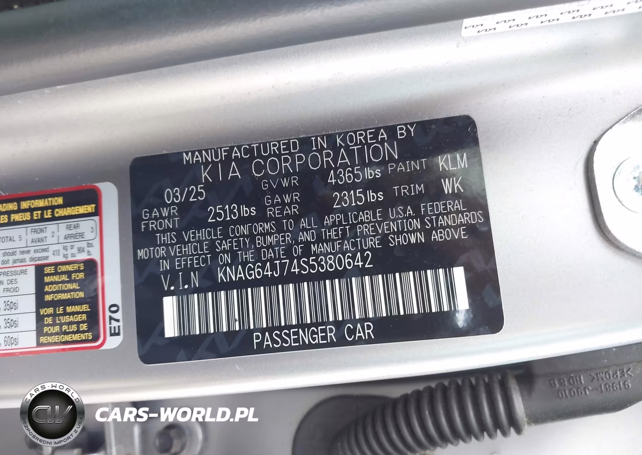 2025 Kia K5 Gt-Line VIN:KNAG64J74S5380642 - 9